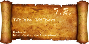 Tüske Róbert névjegykártya